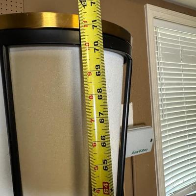 Mid-Century Modern Floor Lamp with Metal Rod Base