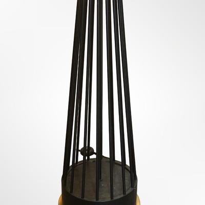 Mid-Century Modern Floor Lamp with Metal Rod Base