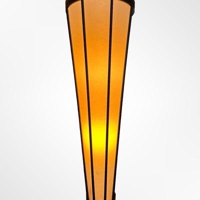 Mid-Century Modern Floor Lamp with Metal Rod Base