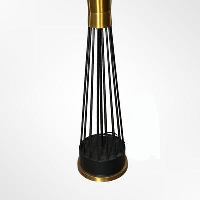 Mid-Century Modern Floor Lamp with Metal Rod Base