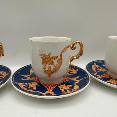 Imperial “Italian Design by Antonio” Demitasse Cups & Saucers