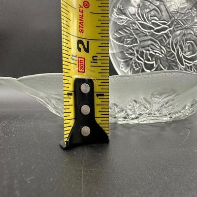 Set of 4 Pressed Glass Plates with Rose Design – Made in Indonesia