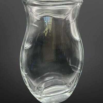 Tall Heavy Clear Glass Vase – 18”