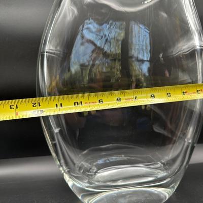 Tall Heavy Clear Glass Vase – 18”