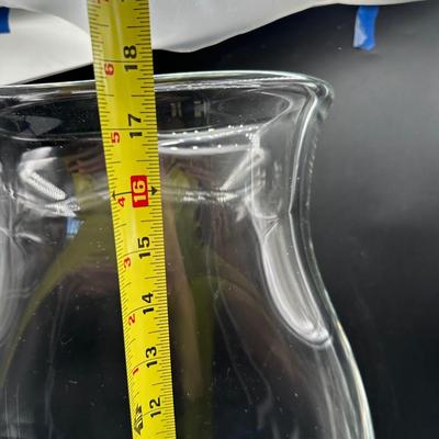 Tall Heavy Clear Glass Vase – 18”