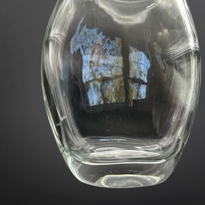 Tall Heavy Clear Glass Vase – 18”