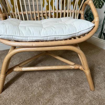 High Back Rattan Lounge Chair with Cushion (2 of 2)