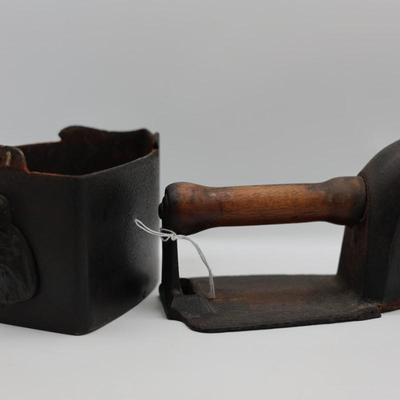 Antique Charcoal Coal Box Iron