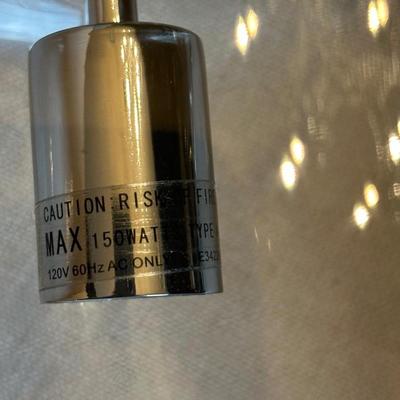 Pair of Clear Glass Bell Jar Pendant Lights – Chrome Finish