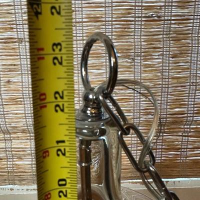 Pair of Clear Glass Bell Jar Pendant Lights – Chrome Finish