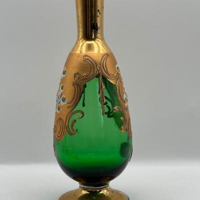 Murano Hand Blown Art Glass Decanter & 6 Cordial Stems