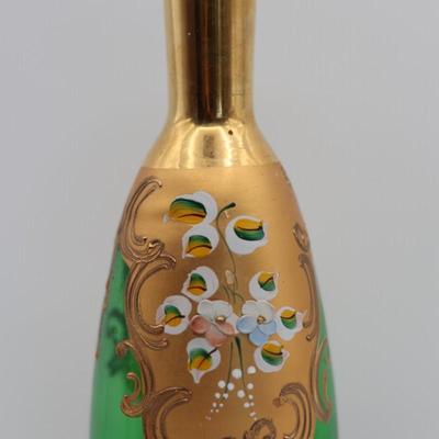 Murano Hand Blown Art Glass Decanter & 6 Cordial Stems