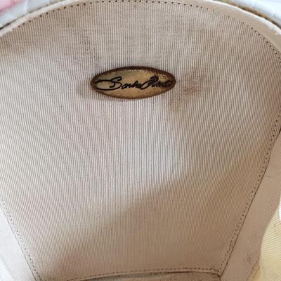 LOT 225MBL: Alligator Print Purse with Dust Bag & Whiting & Davis Gold Mesh Heart Key Ring