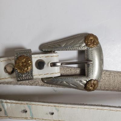 LOT 229MBL: Collection of Vintage Belts; One Artist Signed