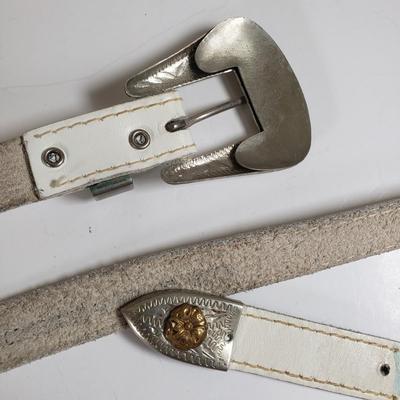 LOT 229MBL: Collection of Vintage Belts; One Artist Signed