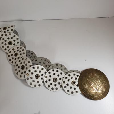 LOT 229MBL: Collection of Vintage Belts; One Artist Signed