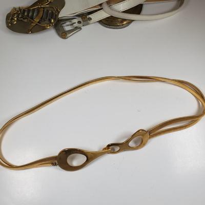 LOT 229MBL: Collection of Vintage Belts; One Artist Signed