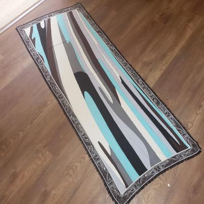 LOT 230MBL: Emilio Pucci Fringed Abstract Scarf