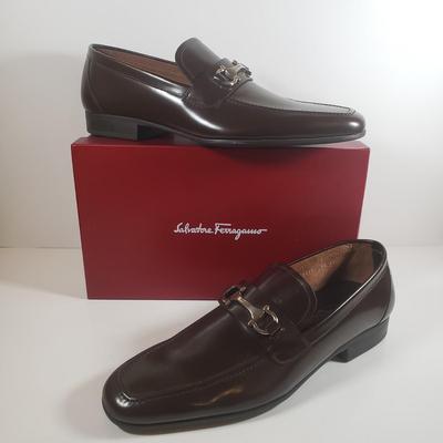 LOT 233M: Salvatore Ferragamo Size 13 Loafers with Box