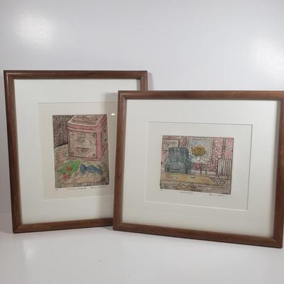 LOT 236B: Pair of Signed Artist Proof Framed Artwork