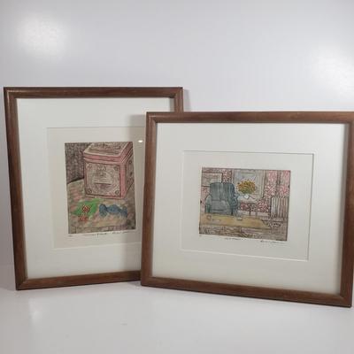 LOT 236B: Pair of Signed Artist Proof Framed Artwork