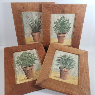 LOT 237B: Set of Pier One Handmade Herb Art Made in England