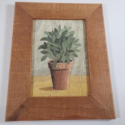 LOT 237B: Set of Pier One Handmade Herb Art Made in England