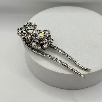 LOT 243J: Vintage Art Deco Lorgnette Folding Glasses Pendant & Hair Accessory