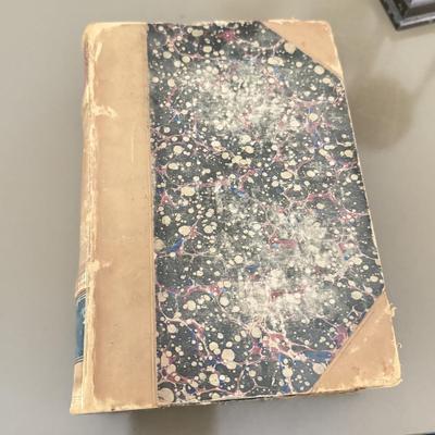 LOT 258F: Academic Home Decor: Clocks & Antique Books