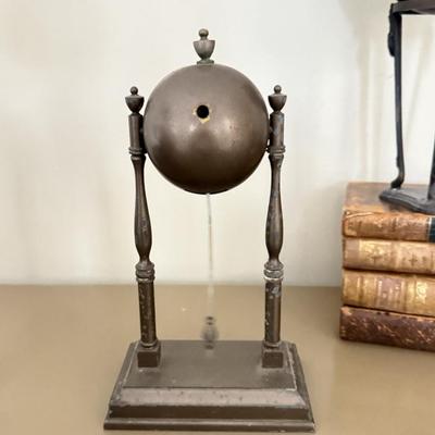 LOT 258F: Academic Home Decor: Clocks & Antique Books