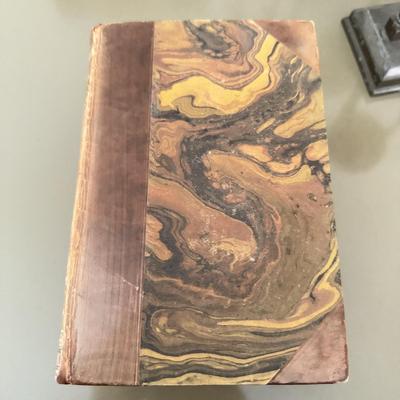 LOT 258F: Academic Home Decor: Clocks & Antique Books