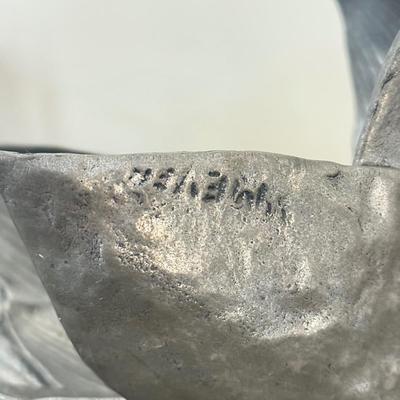 LOT 259F: Patrick Meyer Pewter Signed Leaf Sculpture