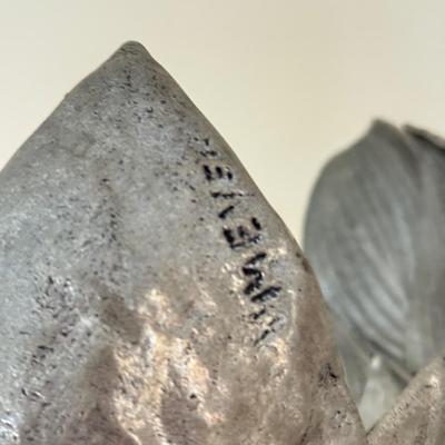 LOT 259F: Patrick Meyer Pewter Signed Leaf Sculpture