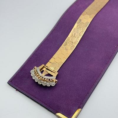 LOT 283J: Anne Klein Goldtone Buckle Bracelet