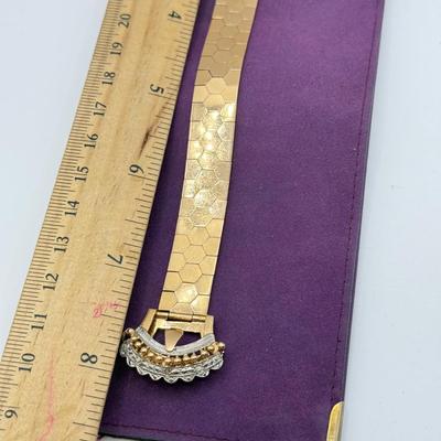 LOT 283J: Anne Klein Goldtone Buckle Bracelet