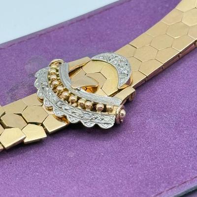 LOT 283J: Anne Klein Goldtone Buckle Bracelet