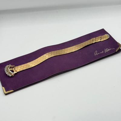 LOT 283J: Anne Klein Goldtone Buckle Bracelet