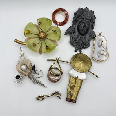 LOT 286J; Collection of Pins & Brooches: Fabrice Paris, Artisan & More