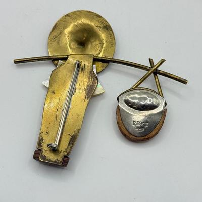 LOT 286J; Collection of Pins & Brooches: Fabrice Paris, Artisan & More