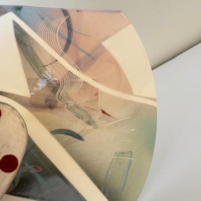 LOT 288F: SIGNED 714873 Tom Hubert 1980s Memphis Era Art Deco Pottery Sculpture Bowl