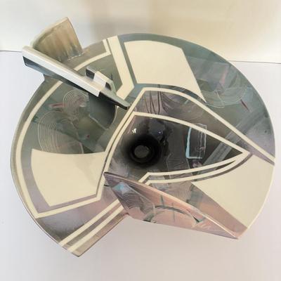 LOT 288F: SIGNED 714873 Tom Hubert 1980s Memphis Era Art Deco Pottery Sculpture Bowl