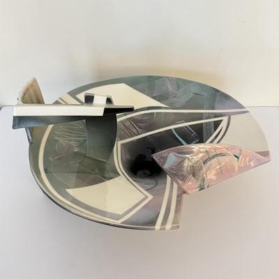 LOT 288F: SIGNED 714873 Tom Hubert 1980s Memphis Era Art Deco Pottery Sculpture Bowl