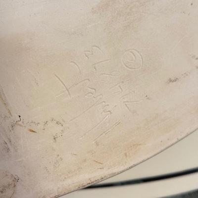 LOT 288F: SIGNED 714873 Tom Hubert 1980s Memphis Era Art Deco Pottery Sculpture Bowl