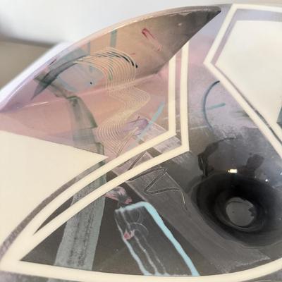 LOT 288F: SIGNED 714873 Tom Hubert 1980s Memphis Era Art Deco Pottery Sculpture Bowl