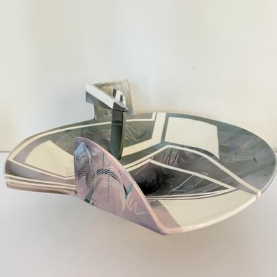 LOT 288F: SIGNED 714873 Tom Hubert 1980s Memphis Era Art Deco Pottery Sculpture Bowl