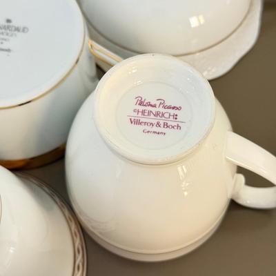 LOT 289F: Collection of Gold Rim Fine China: Wedgwood, Limoges, Mikasa & More