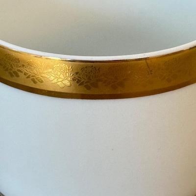 LOT 289F: Collection of Gold Rim Fine China: Wedgwood, Limoges, Mikasa & More