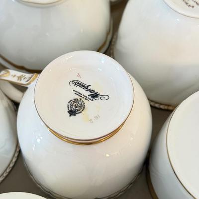 LOT 289F: Collection of Gold Rim Fine China: Wedgwood, Limoges, Mikasa & More