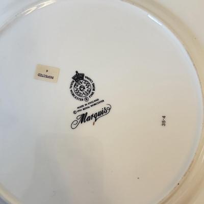 LOT 289F: Collection of Gold Rim Fine China: Wedgwood, Limoges, Mikasa & More