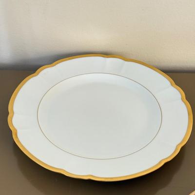 LOT 289F: Collection of Gold Rim Fine China: Wedgwood, Limoges, Mikasa & More